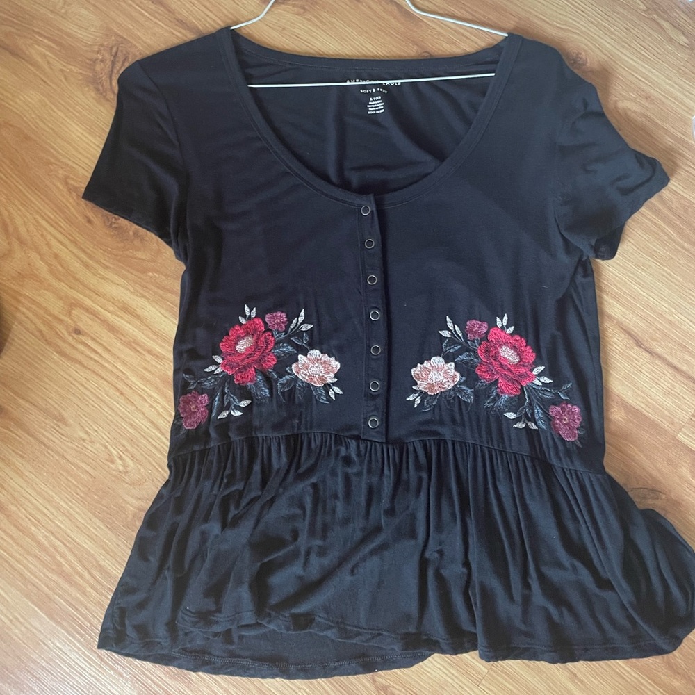 A&E black blouse!